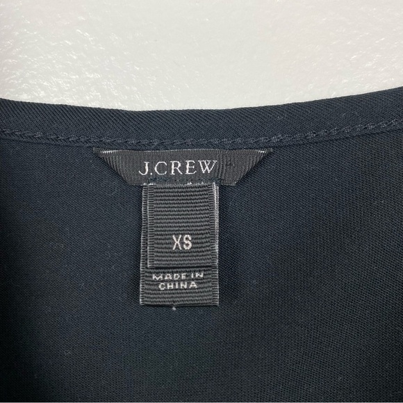 J. Crew Pleated Ruffle Tiered Square Neck Tank Top Black Size XS - Picture 6 of 7